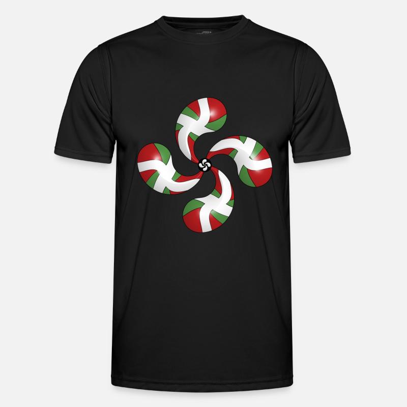 Drapeau Basque et Lauburu T-shirt sport Homme
