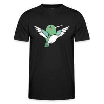 Hummingbird - Men's Functional T-Shirt - black - Front - AI Model Male 178 dark (178cm)