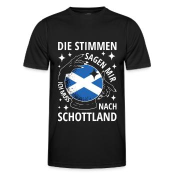 Schottland Flagge Schottische Fahne Alba GB UK - Männer Funktions-T-Shirt - Schwarz - Vorne - AI Model Male 178 dark (178cm)