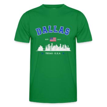 Dallas, Texas, gegründet 1841 - Männer Funktions-T-Shirt - Kelly Green - Vorne - AI Model Male 178 dark (178cm)
