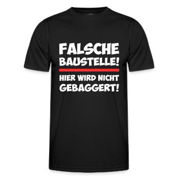 Falsche Baustelle - Männer Funktions-T-Shirt - Schwarz - Vorne - AI Model Male 178 dark (178cm)