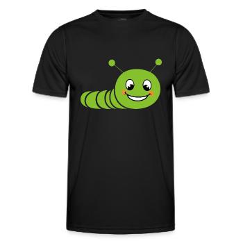 Raupen Insektenliebe Kleine Raupe - Männer Funktions-T-Shirt - Schwarz - Vorne - AI Model Male 178 dark (178cm)
