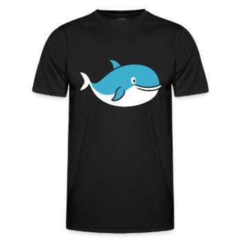 Wal - Männer Funktions-T-Shirt - Schwarz - Vorne - AI Model Male 178 dark (178cm)