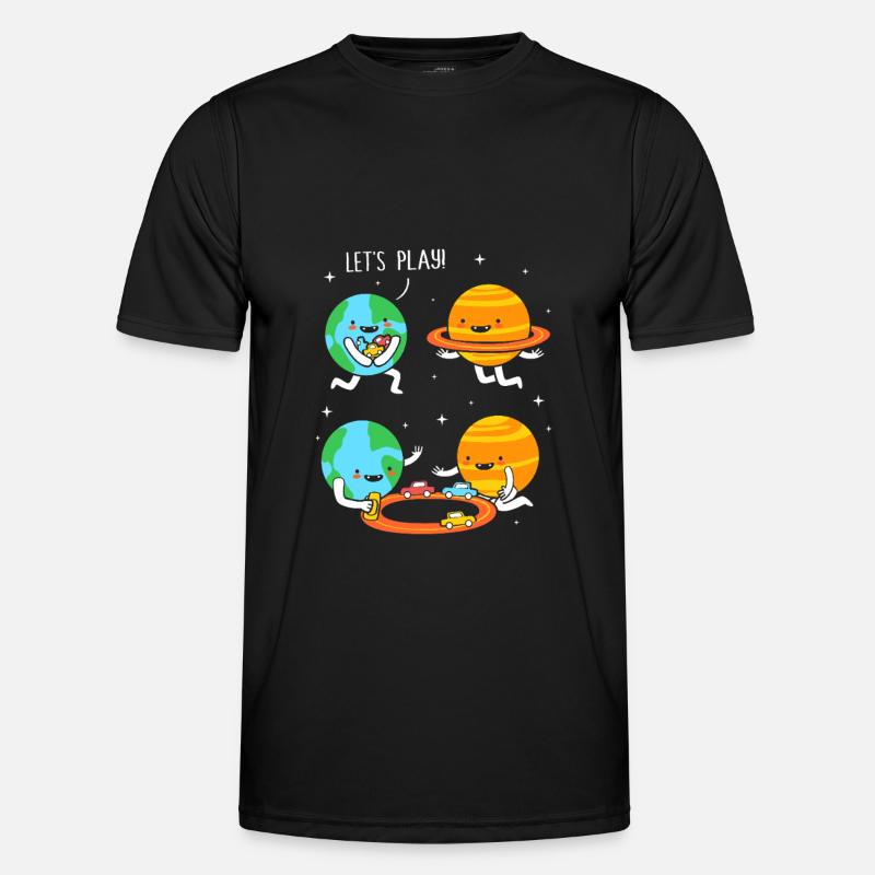 Space Planets Universe Space - Men's Functional T-Shirt - black