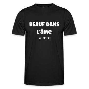beauf dans l'ame - T-shirt sport Homme - noir - Devant - AI Model Male 178 dark (178cm)