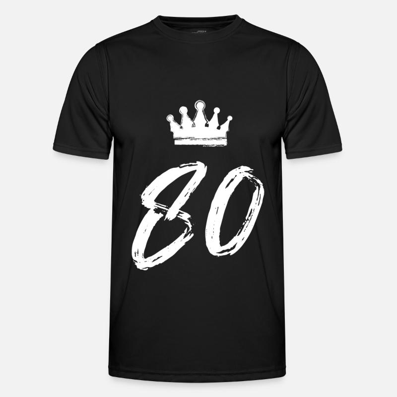 80 Number crown - Men's Functional T-Shirt - black
