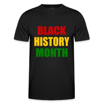 Black history month - Männer Funktions-T-Shirt - Schwarz - Vorne - AI Model Male 178 dark (178cm)