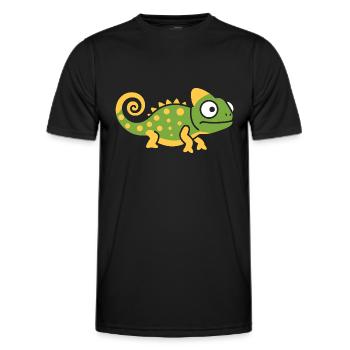 caméléon - T-shirt sport Homme - noir - Devant - AI Model Male 178 dark (178cm)