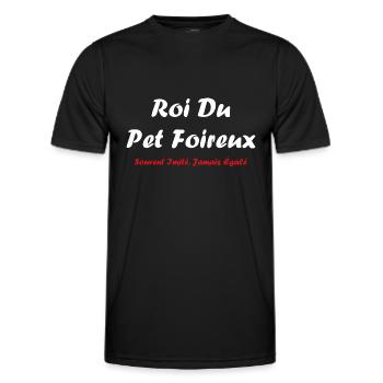 Roi du pet foireux - T-shirt sport Homme - noir - Devant - AI Model Male 178 dark (178cm)