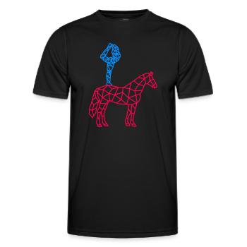vaulting horse rider vaulter - Men's Functional T-Shirt - black - Front - AI Model Male 178 dark (178cm)