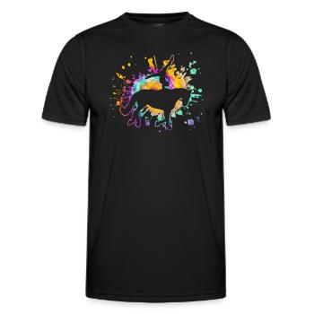 vaulting horse rider vaulter - Men's Functional T-Shirt - black - Front - AI Model Male 178 dark (178cm)