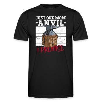 Nur noch ein Amboss, versprochen - Schmied - Männer Funktions-T-Shirt - Schwarz - Vorne - AI Model Male 178 dark (178cm)