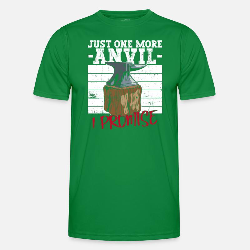 Nur noch ein Amboss, versprochen - Schmied Männer Funktions-T-Shirt