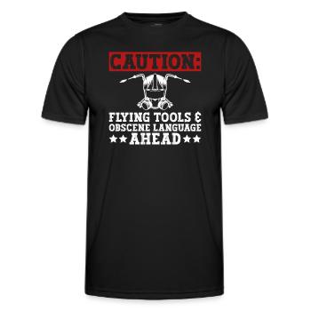 Welders Welding Craftsmen Metalworkers - Men's Functional T-Shirt - black - Front - AI Model Male 178 dark (178cm)