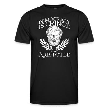Aristoteles Griechische Mythologie Antik - Männer Funktions-T-Shirt - Schwarz - Vorne - AI Model Male 178 dark (178cm)