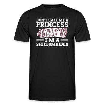 Schildmaid Nordische Mythologie Wikinger Nordisch - Männer Funktions-T-Shirt - Schwarz - Vorne - AI Model Male 178 dark (178cm)