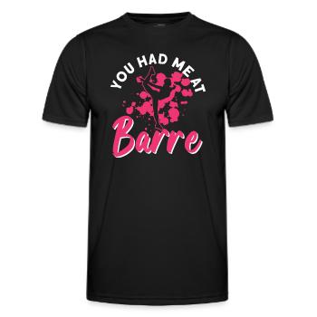 Du hattest mich bei Barre - Ballett-Tänzerin - Männer Funktions-T-Shirt - Schwarz - Vorne - AI Model Male 178 dark (178cm)