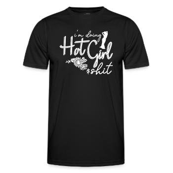 Je fais de la merde de fille chaude - danse du ventre - T-shirt sport Homme - noir - Devant - AI Model Male 178 dark (178cm)