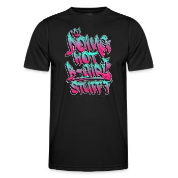 Doing Hot B-Girl Stuff - Breakdance Hip Hop - Männer Funktions-T-Shirt - Schwarz - Vorne - AI Model Male 178 dark (178cm)