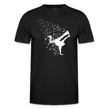 Breakdance BBoy Breakdancer Break Dance Hip Hop - T-shirt sport Homme - noir - Devant - AI Model Male 178 dark (178cm)