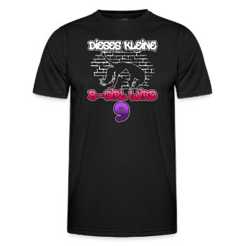 Dieses Kleine B-Girl Wird 9 - Breakdance - Männer Funktions-T-Shirt - Schwarz - Vorne - AI Model Male 178 dark (178cm)