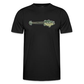 Guitare basse - Guitariste basse Basse - T-shirt sport Homme - noir - Devant - AI Model Male 178 dark (178cm)