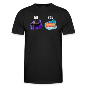 Ich Du - Pianiste Pianiste - T-shirt sport Homme - noir - Devant - AI Model Male 178 dark (178cm)