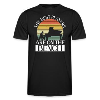 Die besten Spieler sitzen auf der Bank - Piano - Männer Funktions-T-Shirt - Schwarz - Vorne - AI Model Male 178 dark (178cm)