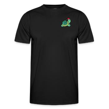 Noël de tortue pixélisée - Drôle - T-shirt sport Homme - noir - Devant - AI Model Male 178 dark (178cm)