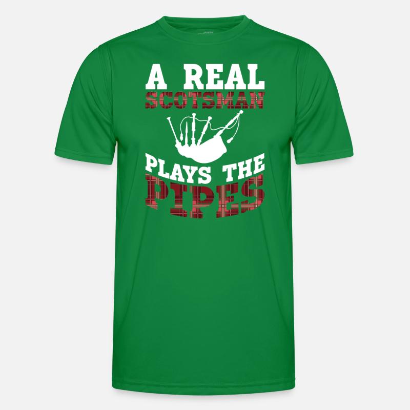 Un vrai Écossais joue de la pipe - cornemuse T-shirt sport Homme