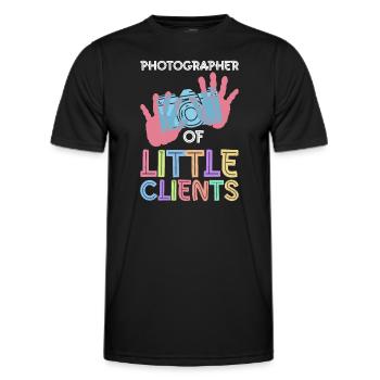 Newborn Photographer Baby Photography Saying - Men's Functional T-Shirt - black - Front - AI Model Male 178 dark (178cm)
