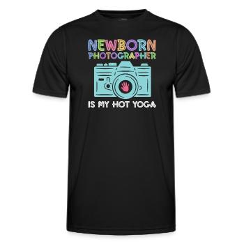Newborn Photographer Baby Photography Saying - Men's Functional T-Shirt - black - Front - AI Model Male 178 dark (178cm)