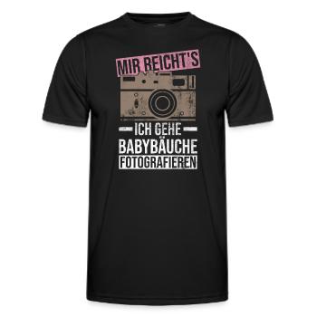 Mir Reicht's, Ich Gehe Babybäuche Fotografieren - Männer Funktions-T-Shirt - Schwarz - Vorne - AI Model Male 178 dark (178cm)