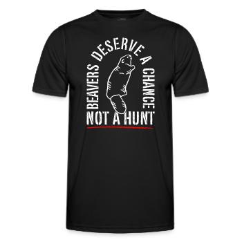 Beaver animal welfare animal rights activiste rongeur - T-shirt sport Homme - noir - Devant - AI Model Male 178 dark (178cm)