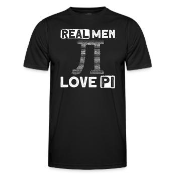 Les vrais hommes aiment Pi - Professeur Math Pi - T-shirt sport Homme - noir - Devant - AI Model Male 178 dark (178cm)