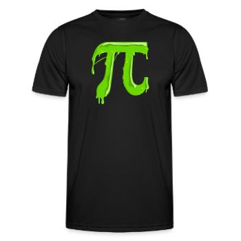 Grüner schleimiger Pi - Lustiger Mathelehrer für - Männer Funktions-T-Shirt - Schwarz - Vorne - AI Model Male 178 dark (178cm)