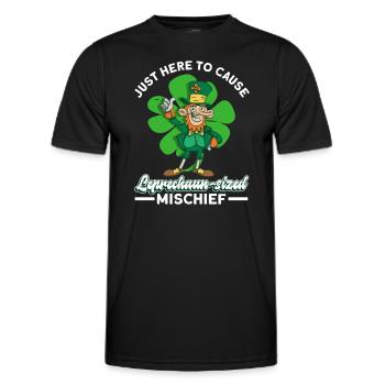 Irlande Irish Leprechaun St Patrick’s Day Funny - T-shirt sport Homme - noir - Devant - AI Model Male 178 dark (178cm)