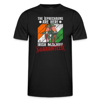 Irlande Irish Leprechaun St Patrick’s Day Funny - T-shirt sport Homme - noir - Devant - AI Model Male 178 dark (178cm)