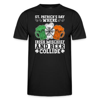 Irlande Irlandais drôle de dicton de la Saint-Patrick - T-shirt sport Homme - noir - Devant - AI Model Male 178 dark (178cm)