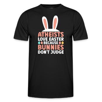 Atheist Ostern Anti Religion Anti Kirche Atheismus - Männer Funktions-T-Shirt - Schwarz - Vorne - AI Model Male 178 dark (178cm)