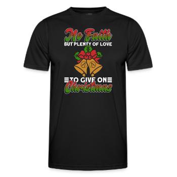 Atheist Atheismus Anti Kirche Weihnachten Liebe - Männer Funktions-T-Shirt - Schwarz - Vorne - AI Model Male 178 dark (178cm)
