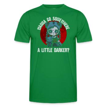 Willst du an einen dunkleren Ort gehen? Grufti - Männer Funktions-T-Shirt - Kelly Green - Vorne - AI Model Male 178 dark (178cm)