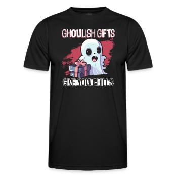 Scary gifts give you goose bumps - Goth - Men's Functional T-Shirt - black - Front - AI Model Male 178 dark (178cm)