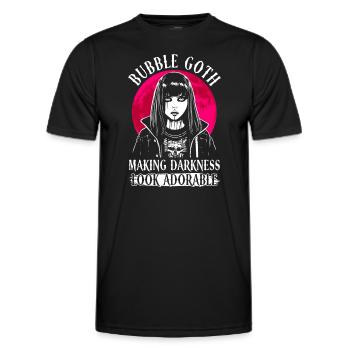 Bubble Goth darkness looks adorable - Goth - Men's Functional T-Shirt - black - Front - AI Model Male 178 dark (178cm)