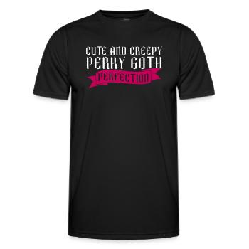 Cute and scary Perky Goth Perfection Goth - Men's Functional T-Shirt - black - Front - AI Model Male 178 dark (178cm)