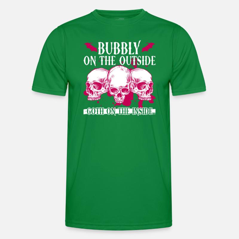 Außen sprudelnd, innen gotisch - Bubble Goth Perky Männer Funktions-T-Shirt