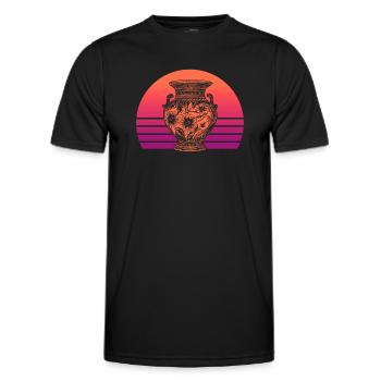 Töpferei Vase Sonnenuntergang - Töpferei Keramiker - Männer Funktions-T-Shirt - Schwarz - Vorne - AI Model Male 178 dark (178cm)