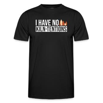 I don't have any firing processes - potters - Men's Functional T-Shirt - black - Front - AI Model Male 178 dark (178cm)