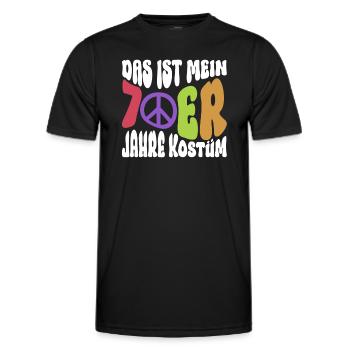 Das Ist Mein 70er Jahre Kostüm Hippie Kostüm 70er - Männer Funktions-T-Shirt - Schwarz - Vorne - AI Model Male 178 dark (178cm)