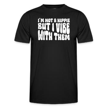 Je ne suis pas un hippie, mais je swingue avec eux - hippie - T-shirt sport Homme - noir - Devant - AI Model Male 178 dark (178cm)